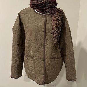 Heartloom Quilted Tan Jacket